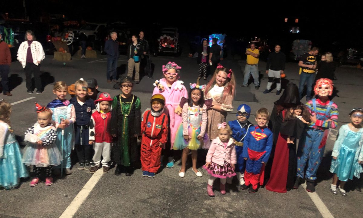 Families join Trunk or Treat 2019